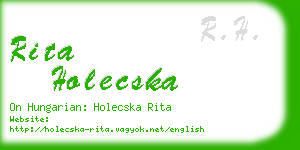 rita holecska business card